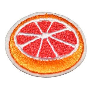Orange Grapefruit Citrus Cartoon Clothing Iron On Patch Decal Embroidery